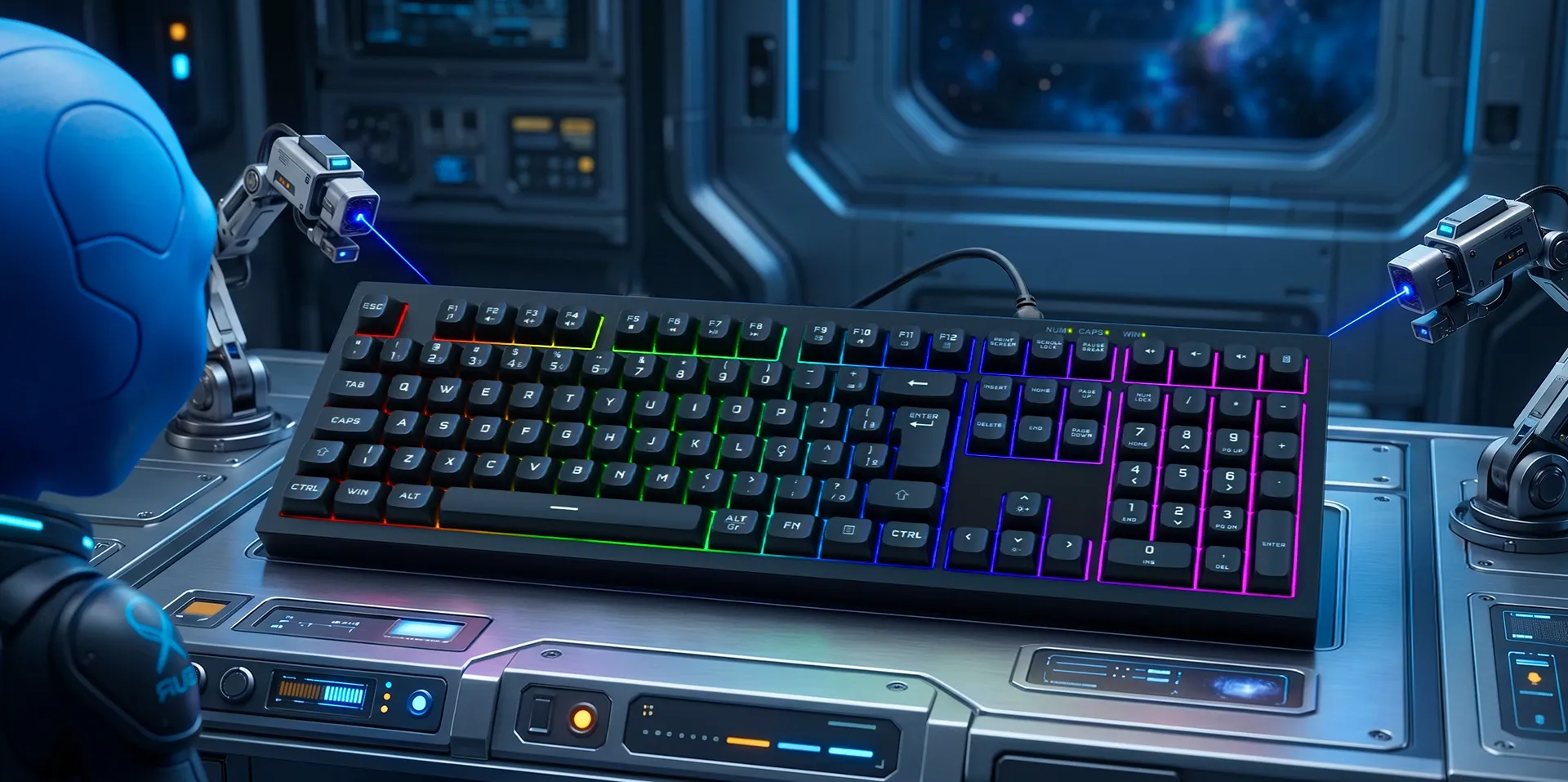 Teclado Gamer Astra com iluminação RGB
