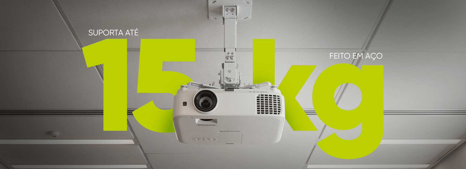 Projeção gigante em uma parede de um auditório.