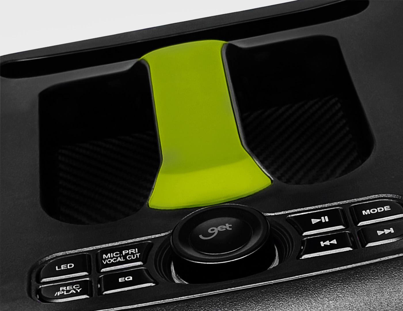 Projetor Vision 5 instalado no teto com suporte VESA.