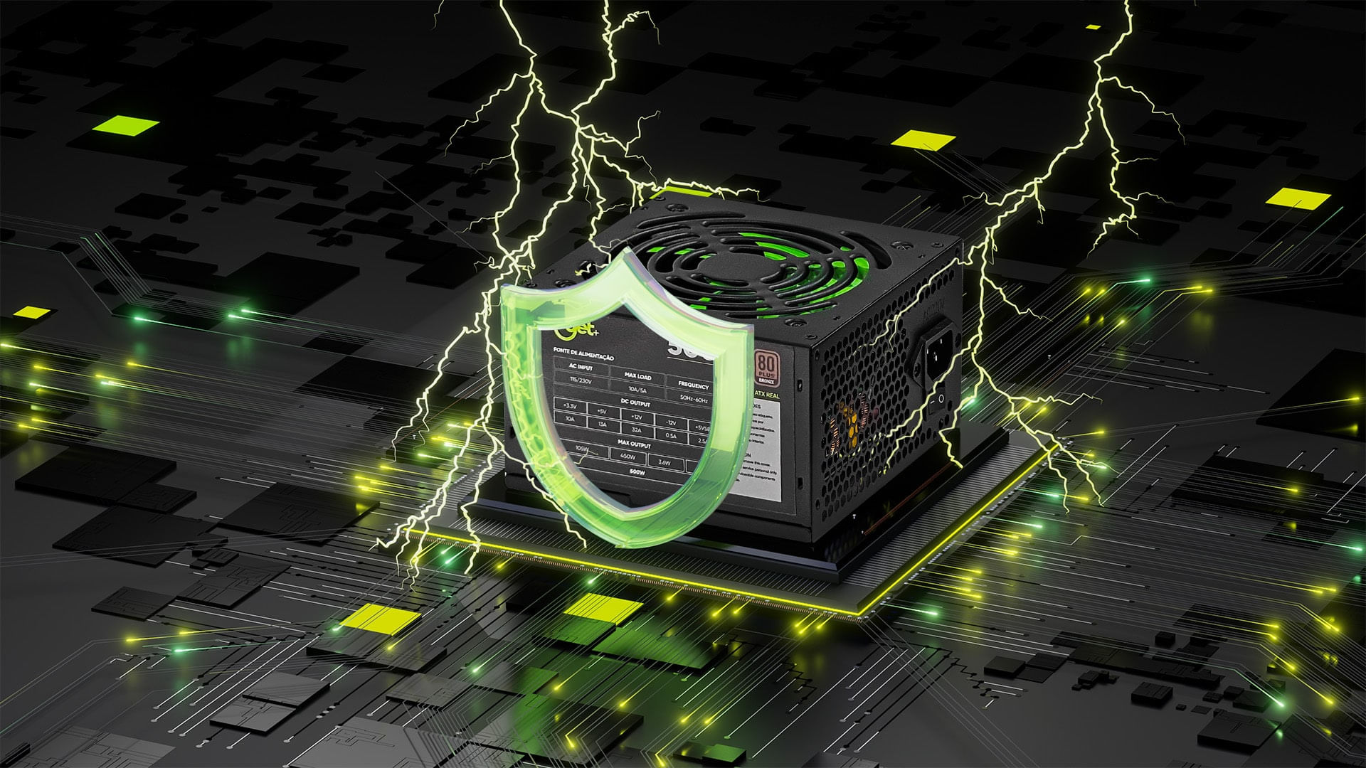 Projeção gigante em uma parede de um auditório.