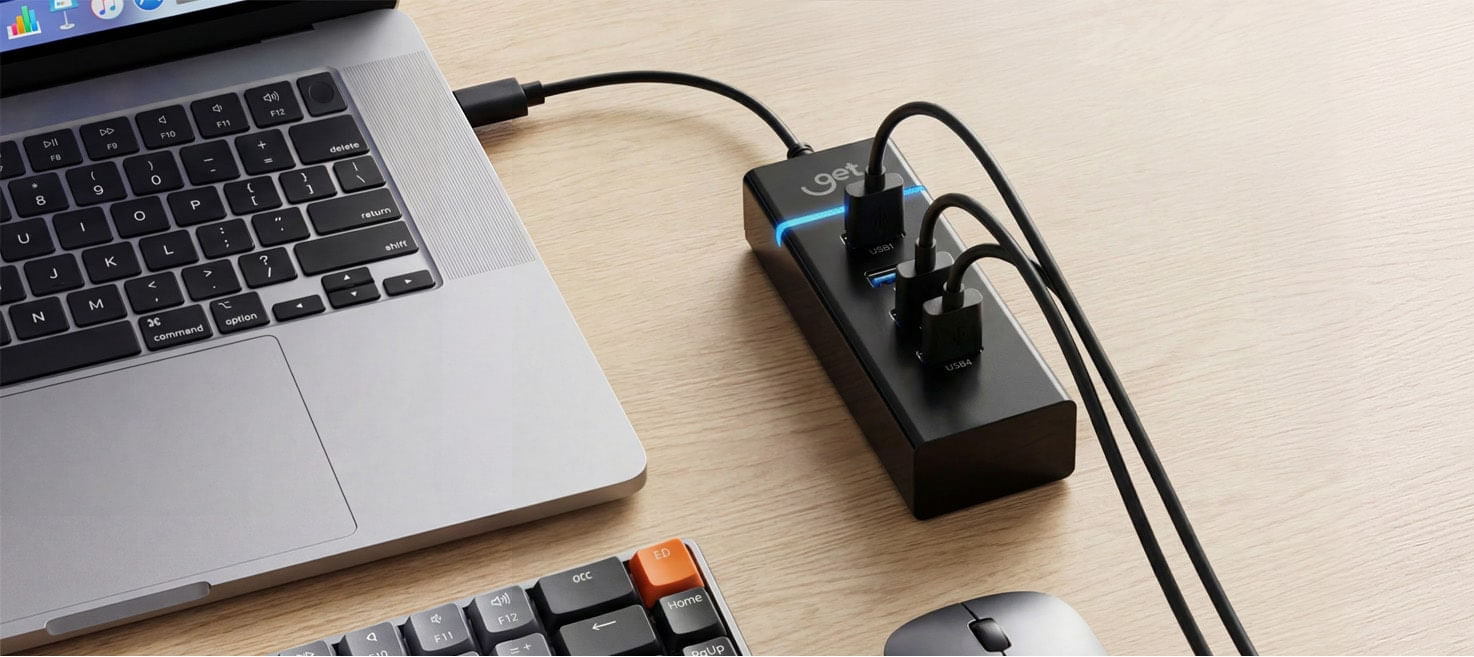Mini Hub com 4 portas USB