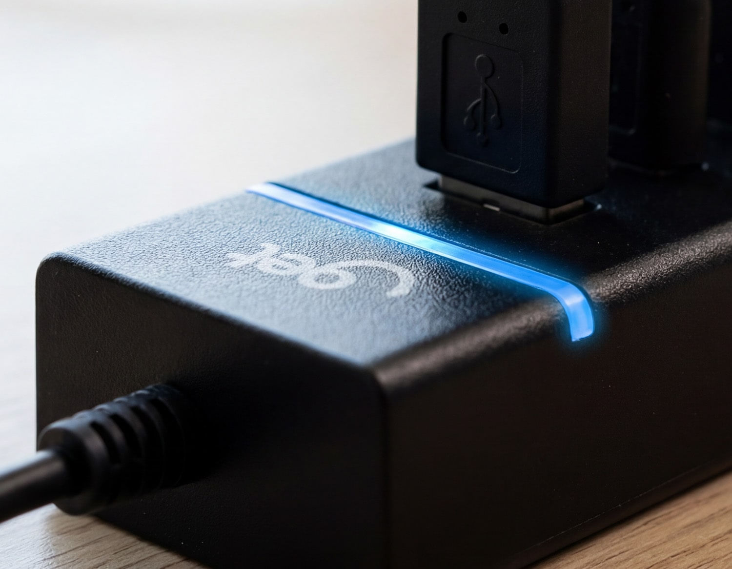 Hub USB conectado ao notebook