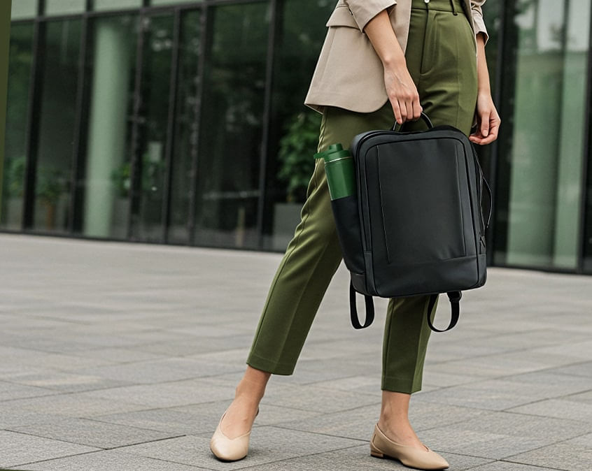 Mulher com mochila Journey