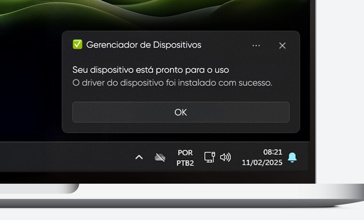 Ilustração de um ambiente de trabalho sem cabos.