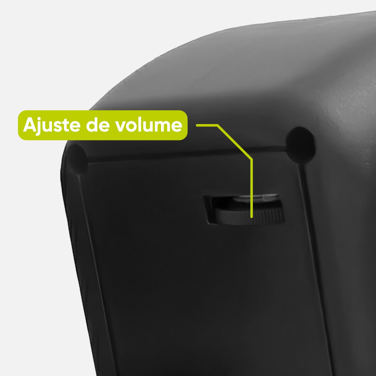 Detalhe do controle de volume