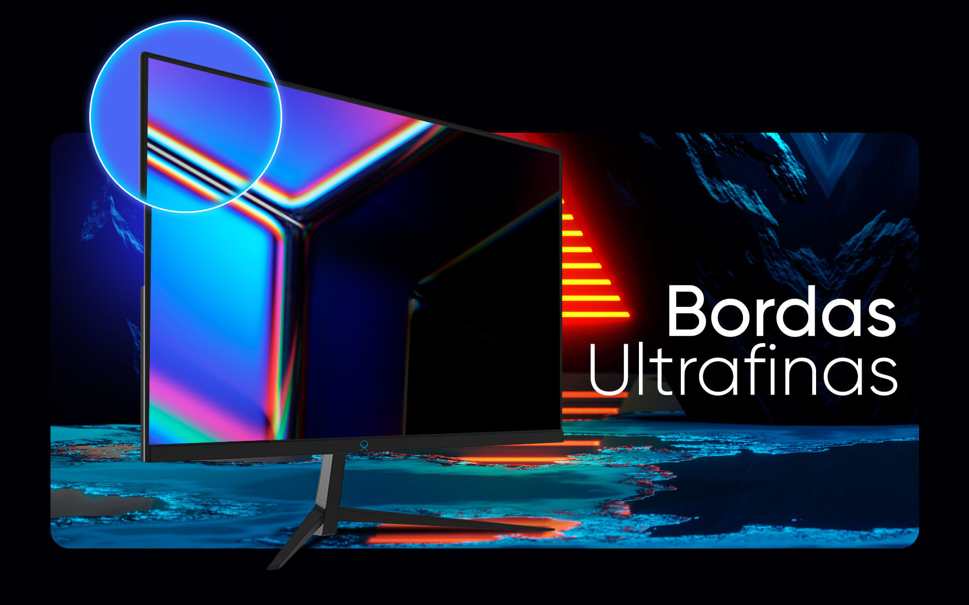 Ilustração dos benefícios das tecnologias de conforto visual do monitor.