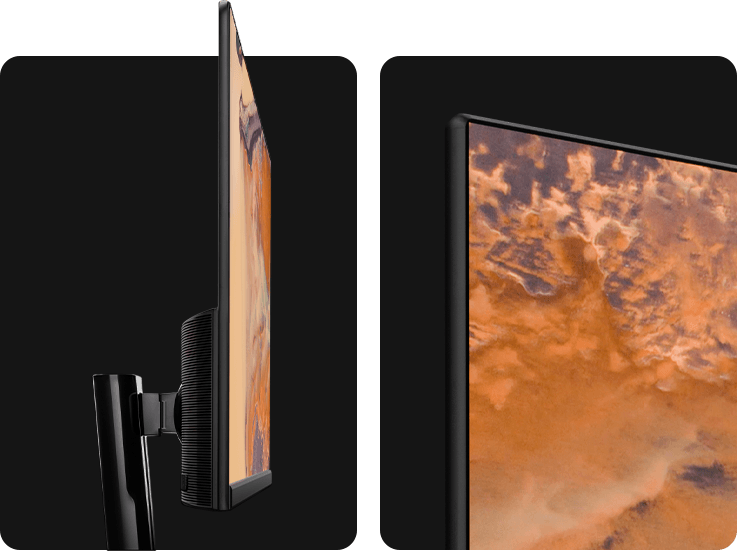 Monitor com bordas extremamente finas.