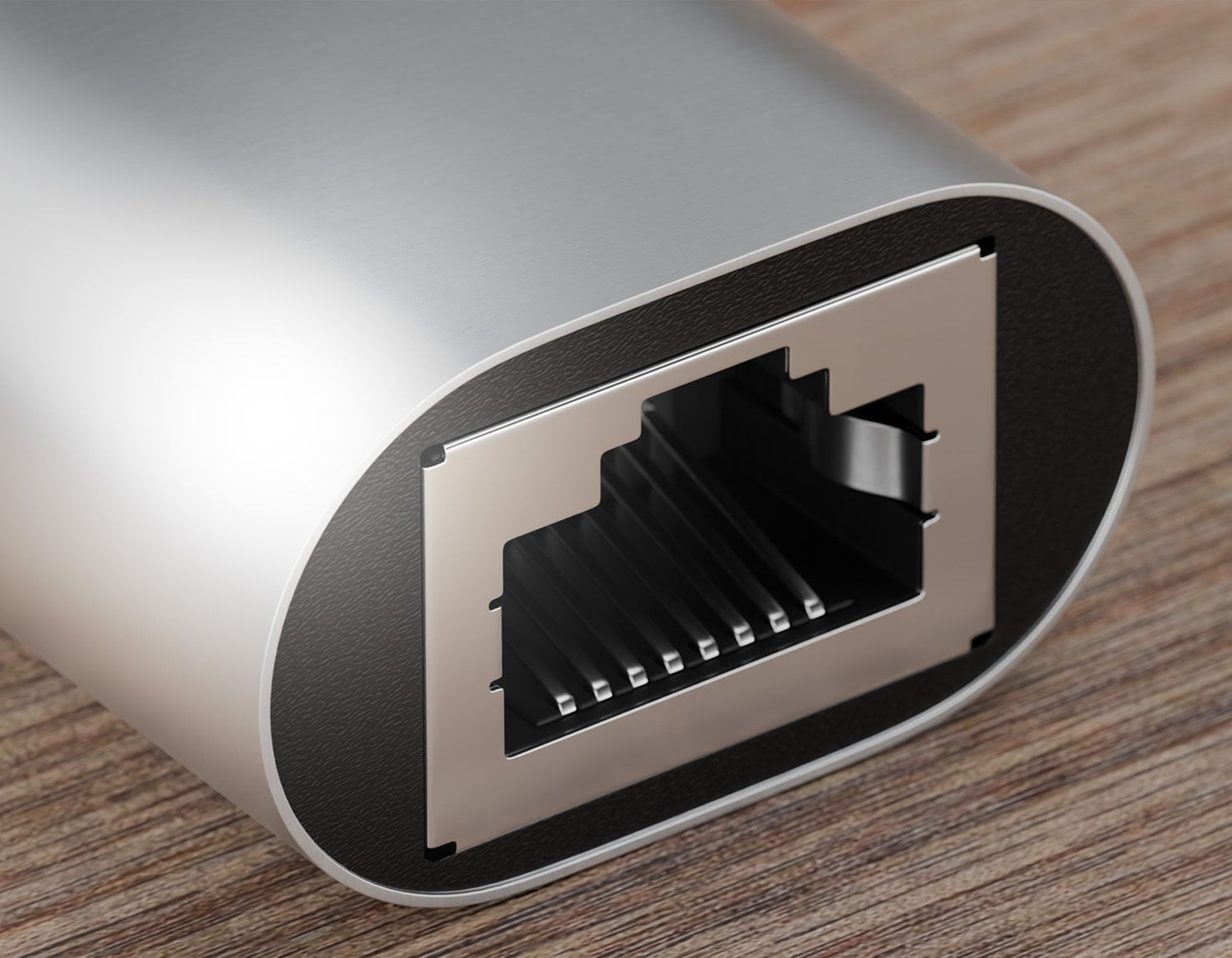 Detalhe do acabamento do adaptador