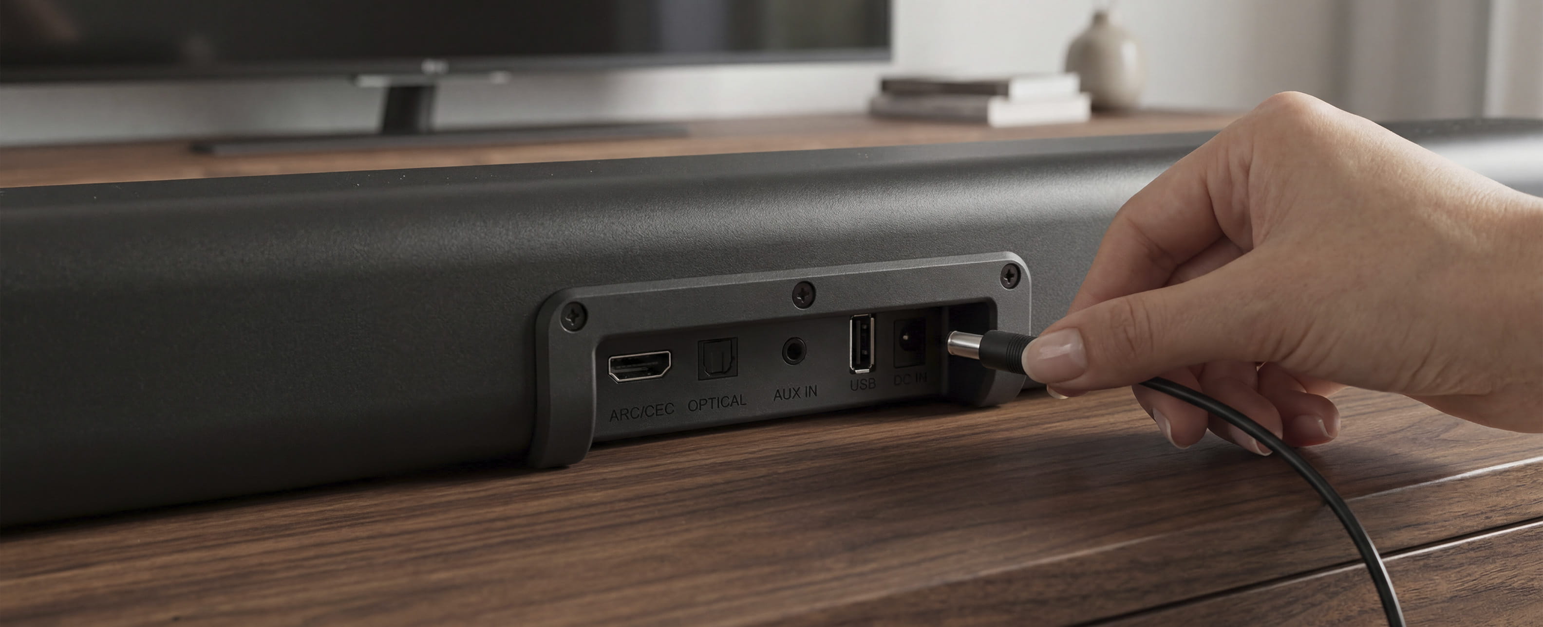 Soundbar Get 2.0 em uso