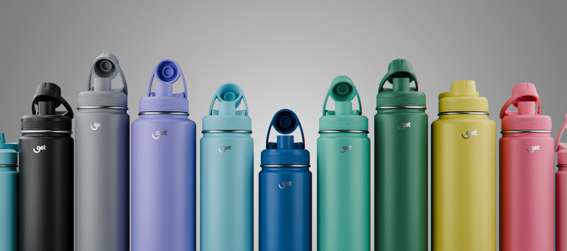 Garrafas Térmicas Get Colors de diversas cores