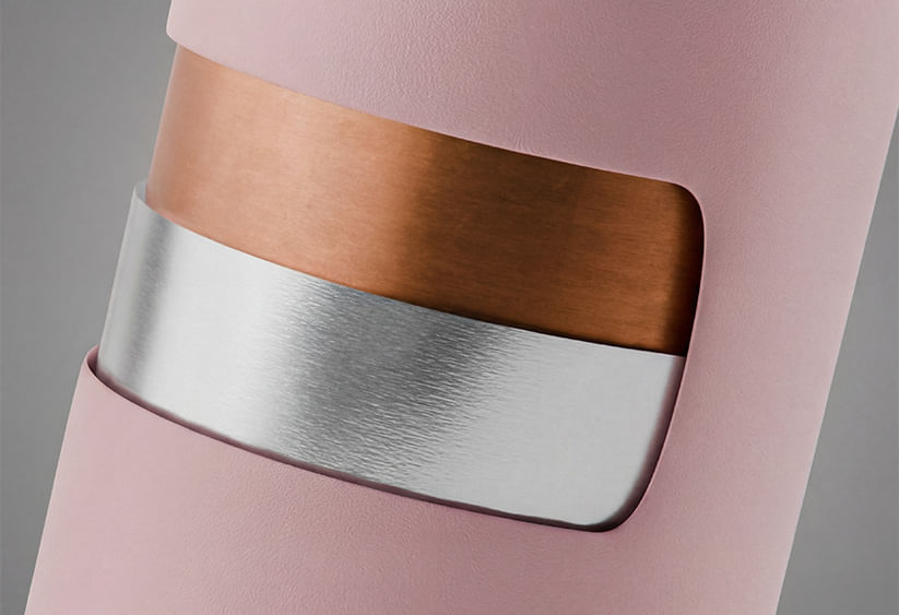 Detalhe do interior da Garrafa Trity em aço inox.