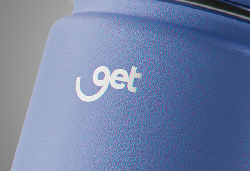 Detalhe do acabamento externo da Garrafa Trity.