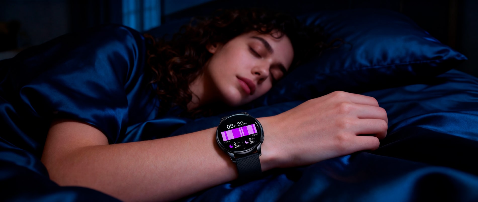 Mulher dormindo tranquilamente