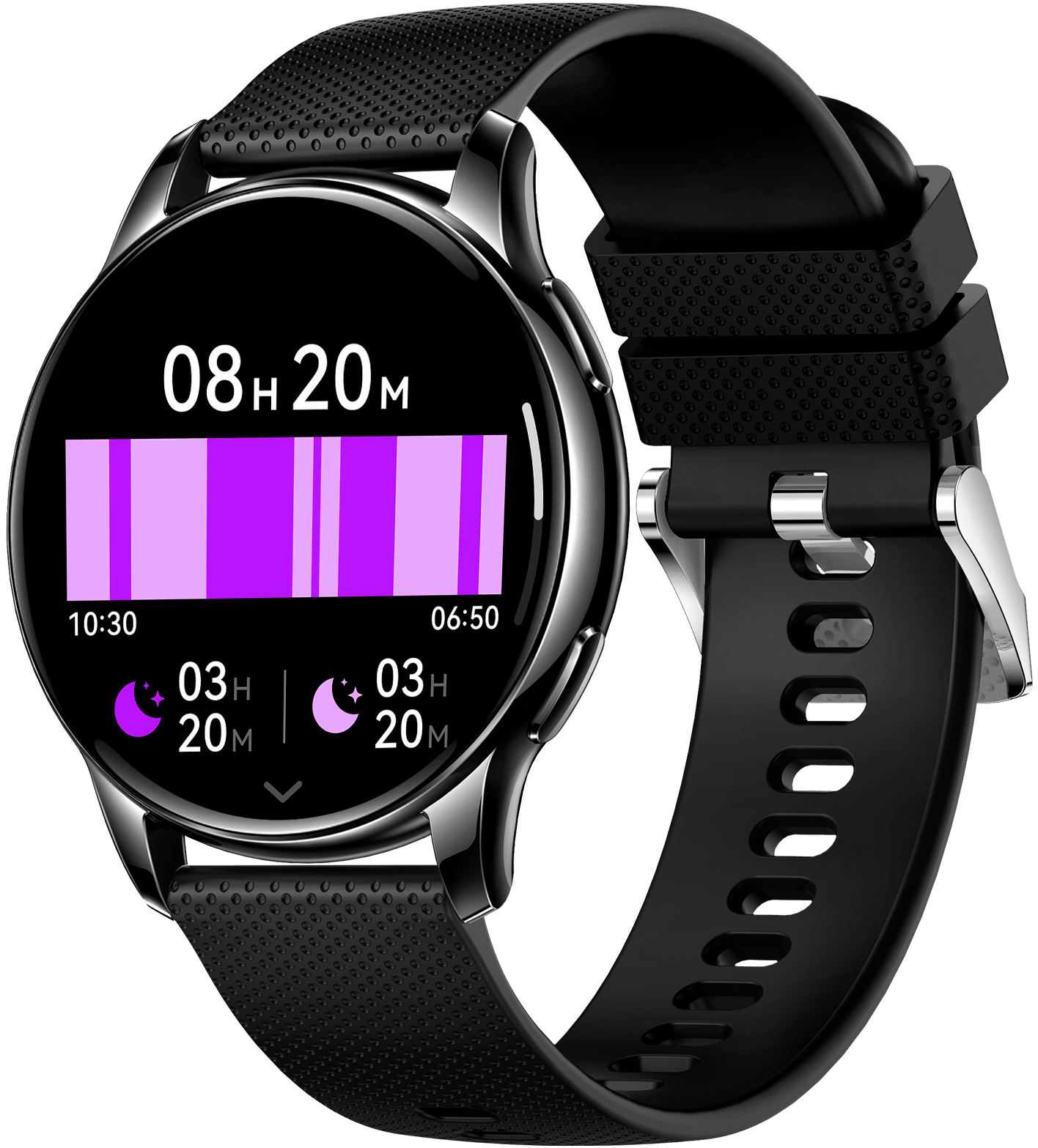 Smartwatch mostrando análise de sono
