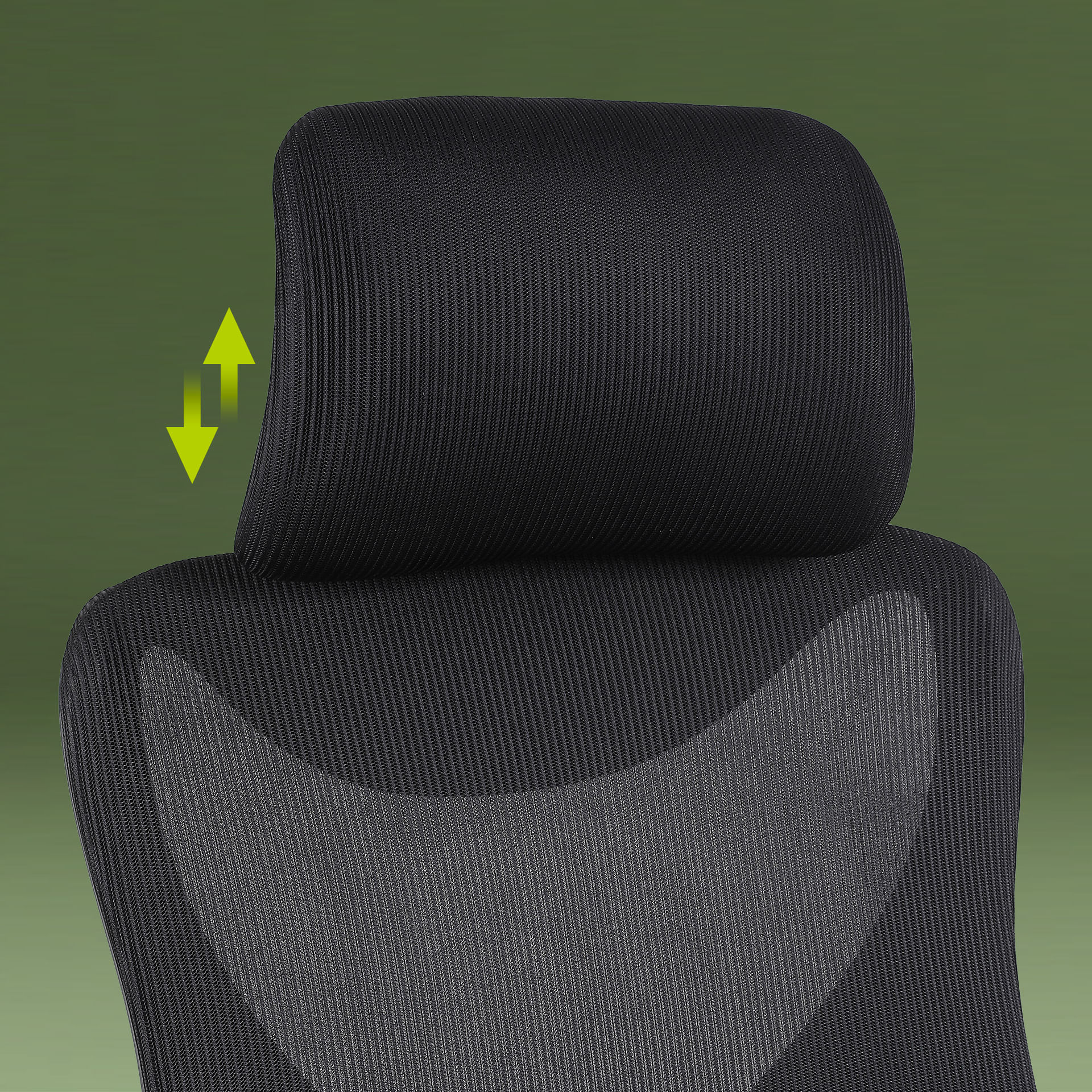 Ajuste do apoio de cabeça da cadeira Flex Pro