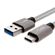 Cabo-USB-C-para-USB-3.1-Nylon-1m-Cinza