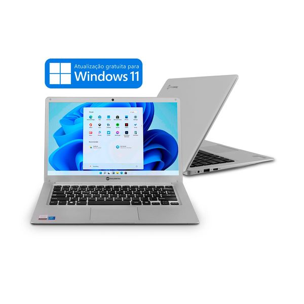 Notebook-GT-Silver-Intel®-Dual-Core-4GB-SSD-64GB-14--Windows-10