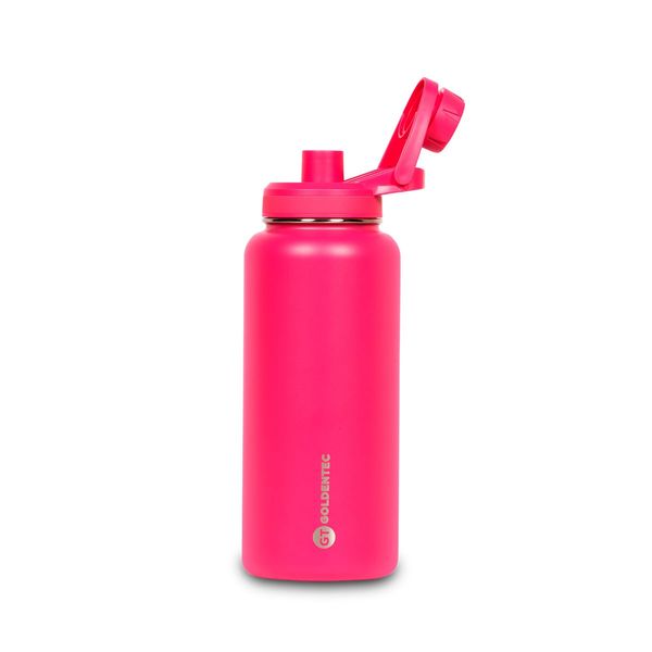 Garrafa-Termica-Inox-1000-ml-para-bebidas-quentes-ou-frias-com-tampo-com-bico---Rosa
