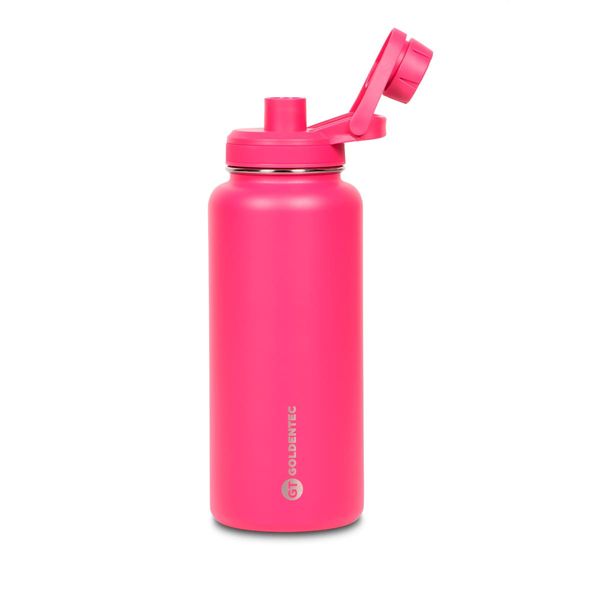 Garrafa-Termica-Inox-1000-ml-para-bebidas-quentes-ou-frias-com-tampa-com-bico-e-base-emborrachada---Rosa-Pink