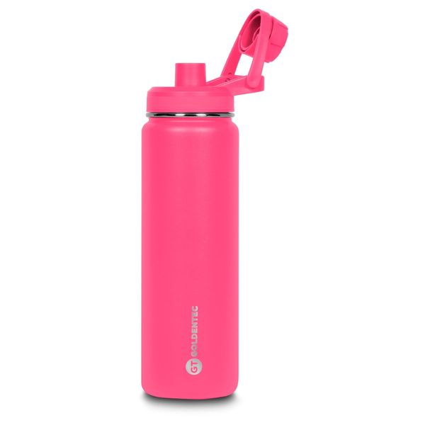 Garrafa Térmica Inox Colors 750 ml para bebidas quentes ou frias com tampa, bico e base emborrachada Rosa Pink
