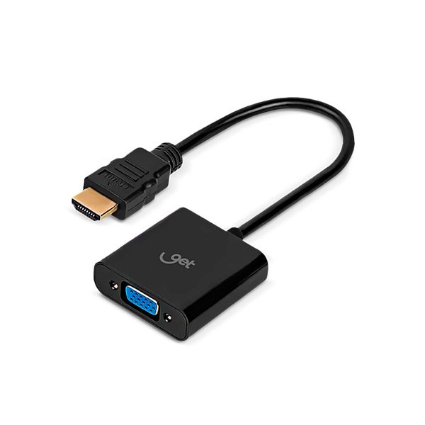Cabo-Adaptador-Conversor-HDMI-para-VGA-25cm-Preto Cabo-Adaptador-Conversor-HDMI-para-VGA-25cm-Preto