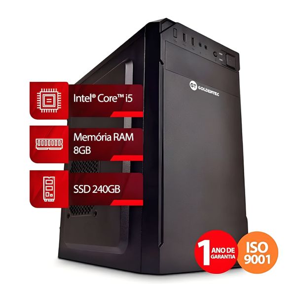 Computador Intel® Core™ i5, RAM 8GB, SSD 480GB, Linux | Goldentec